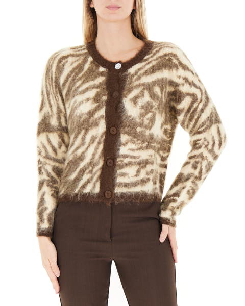 Cardigan misto mohair