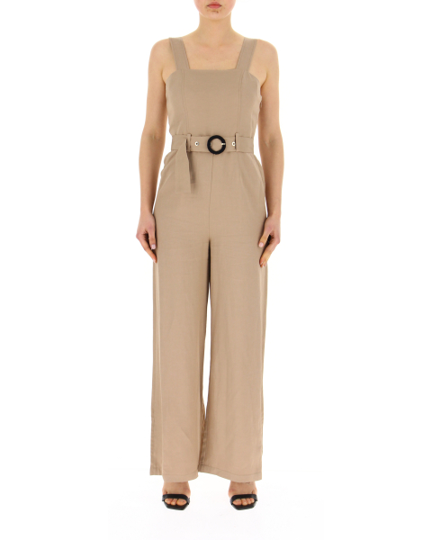 Jumpsuit in lino-viscosa