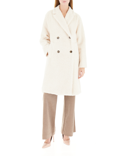 Cappotto teddy doppiopetto