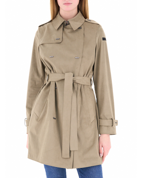 Trench effetto scamosciato