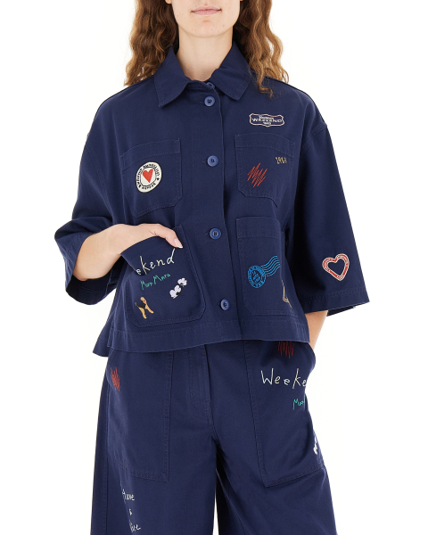 Overshirt con ricami