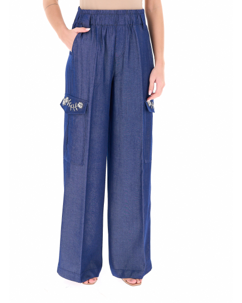 Pantalone misto viscosa