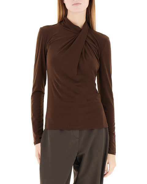 Blusa con drappeggio