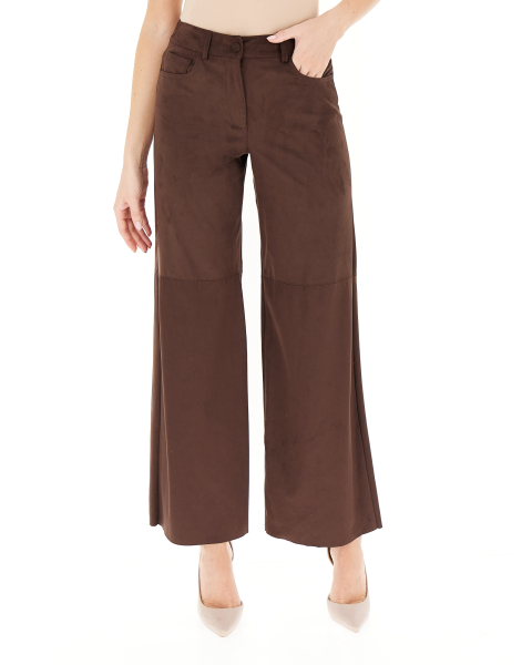 Pantalone effetto scamosciato