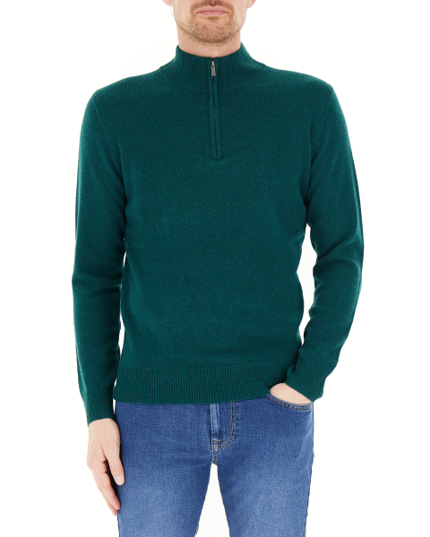 Lupetto lana mezza zip