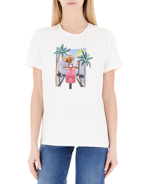 T-shirt con strass