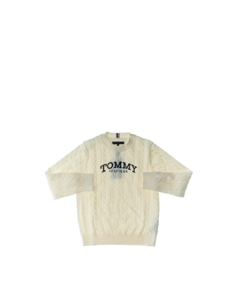 Maglione cotone trecce