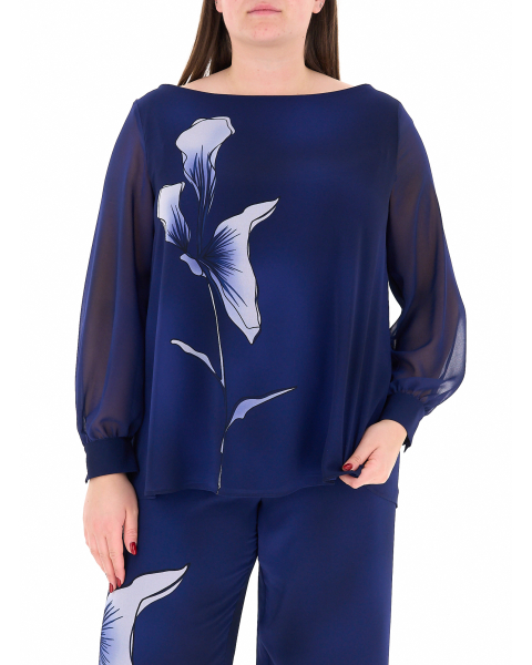 Blusa maniche lunghe