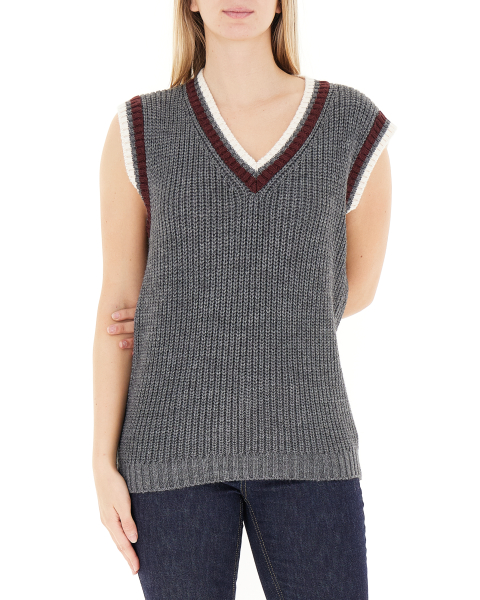 Gilet misto lana