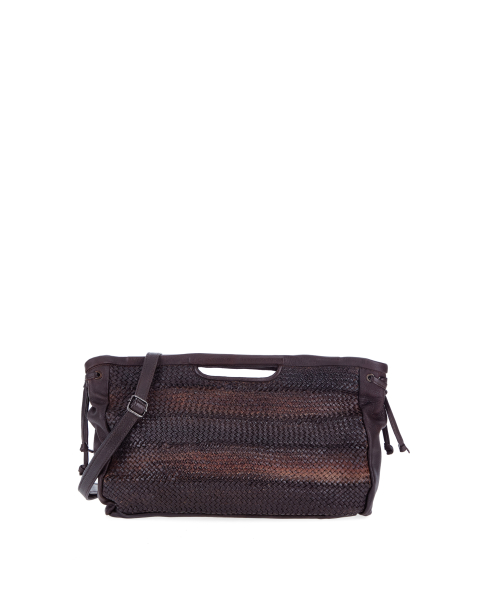 Borsa in pelle intrecciata