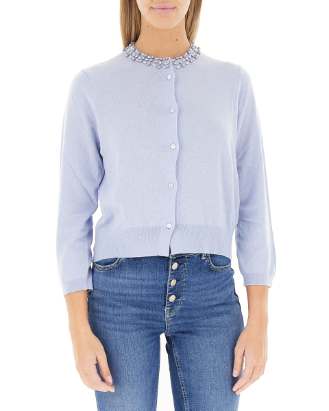 Cardigan con strass