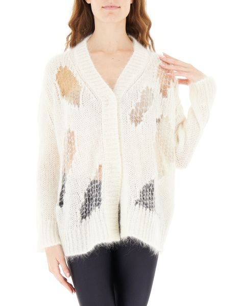 Cardigan misto mohair