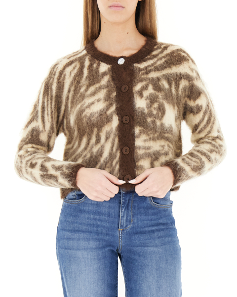 Cardigan misto mohair