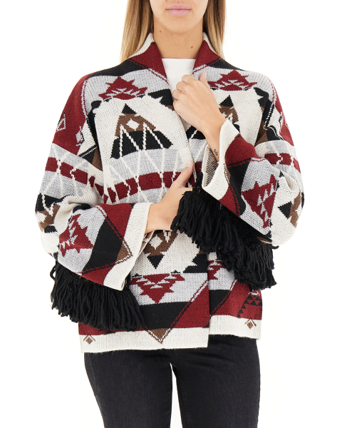 Cardigan con frange