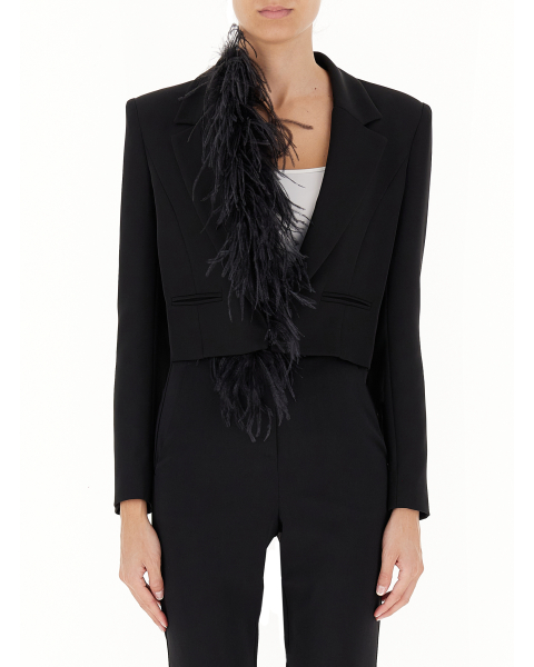 Blazer con piume