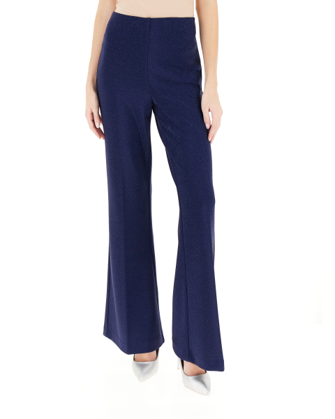 Pantalone flare lurex
