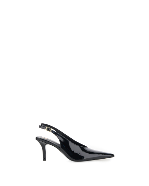 Décolleté slingback pelle lucida