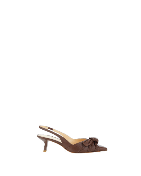 Décolleté slingback pelle
