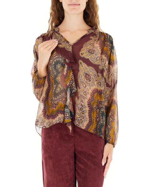 Blusa maniche lunghe