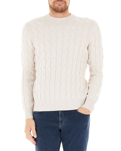 Maglione con trecce