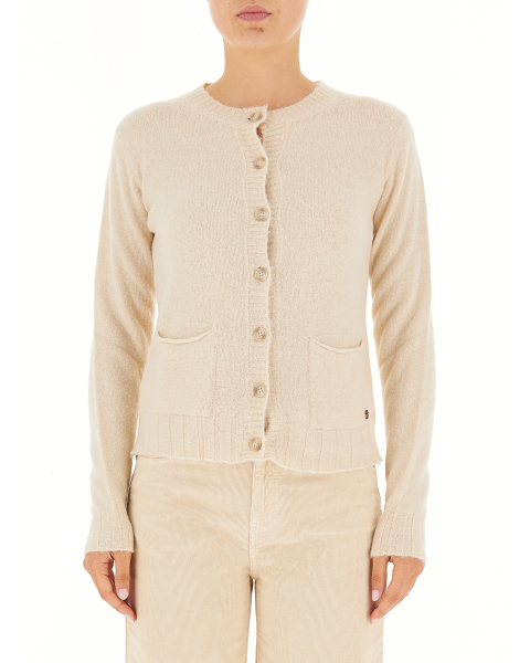 Cardigan girocollo