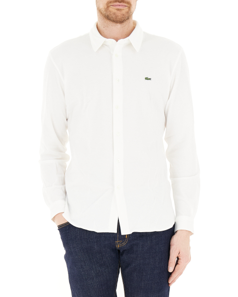 Camicia slim in piqué