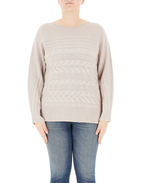 Maglione a trecce