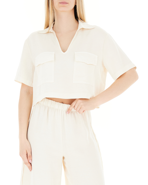 T-shirt misto lino