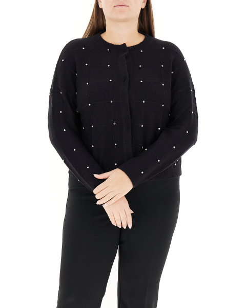 Cardigan con strass