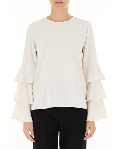 Blusa in crêpe