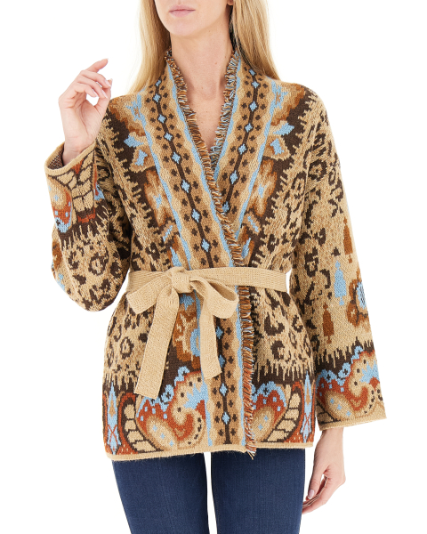 Cardigan con cintura