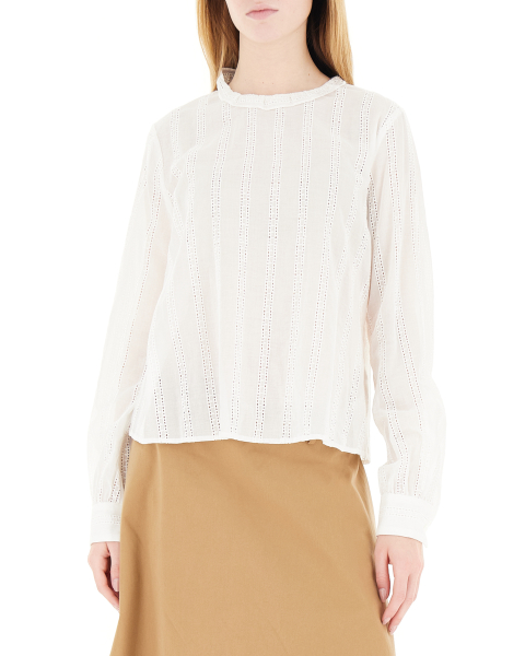 Blusa girocollo cotone