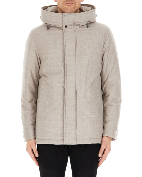 Parka short in lana Loro Piana