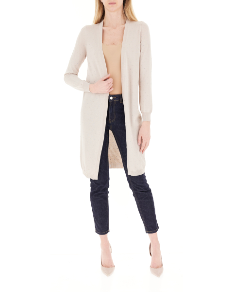 Cardigan lungo aperto