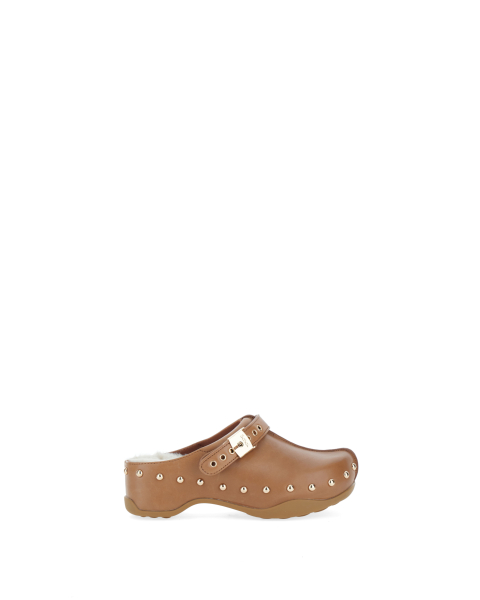 Mules in pelle