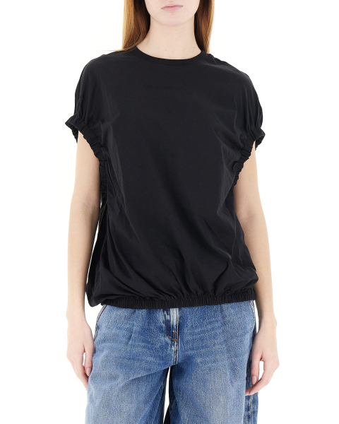 T-shirt con drappeggio