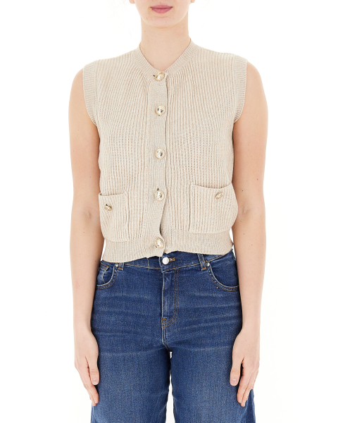 Cardigan smanicato