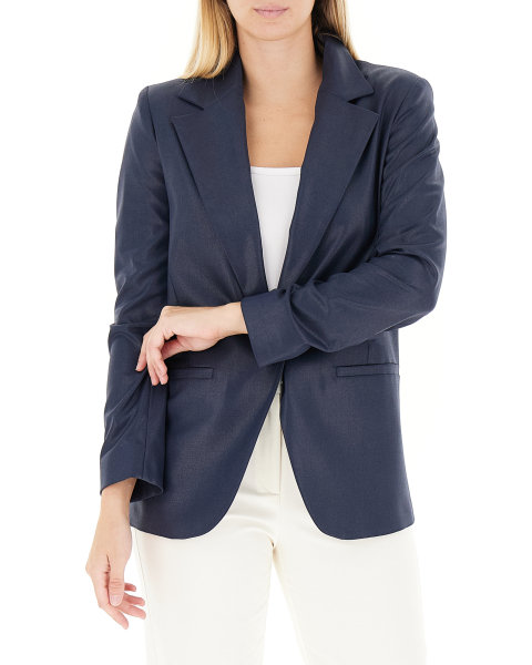 Blazer effetto laminato