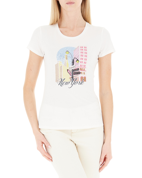 T-shirt con strass