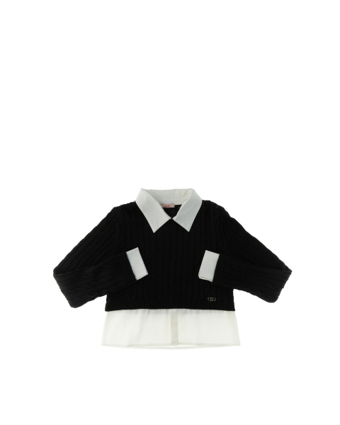 Camicia inserto misto lana