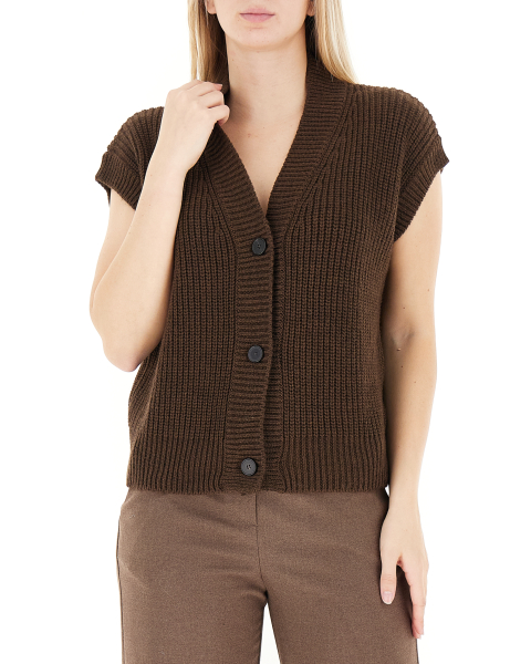 Gilet misto lana