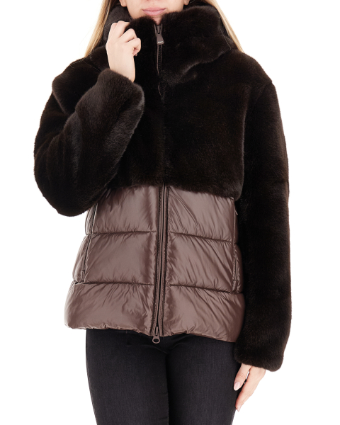Piumino con pelliccia