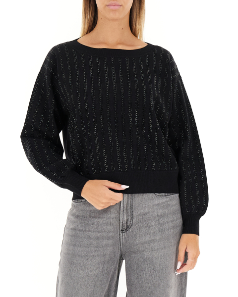 Maglione scollo barca