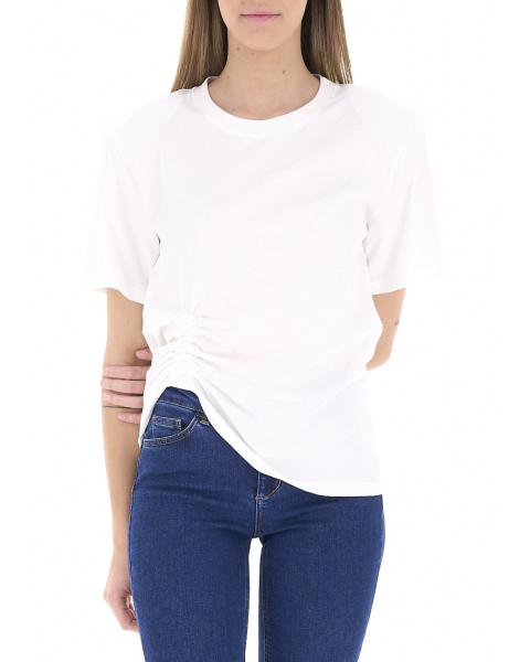 T-shirt con drappeggio