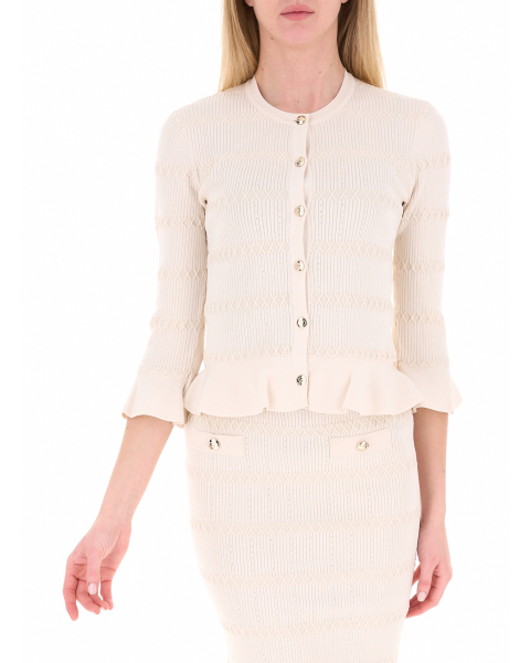 Cardigan con volants