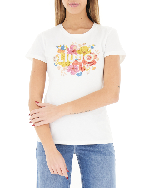 T-shirt con strass