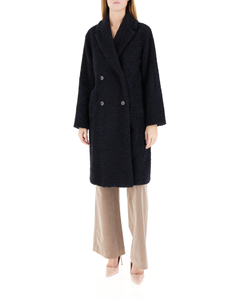 Cappotto teddy doppiopetto