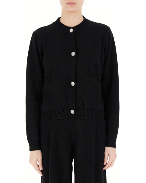 Cardigan girocollo