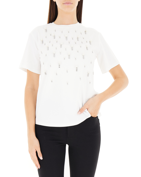 T-shirt con strass
