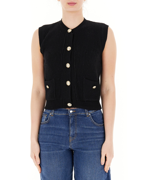 Cardigan smanicato